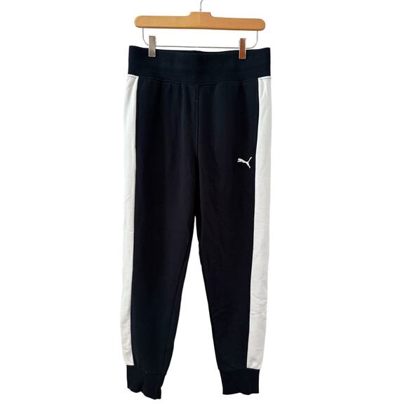 Puma Classic Jogger Sweatpants Black White M - Picture 1 of 5